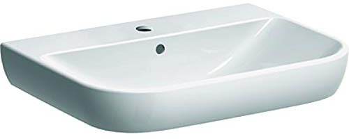 Geberit Lavabo Smyle 500230, 65x48cm, con Foro per Rubinetto e troppopieno, colorazione: Bianco - 500.230.01.1