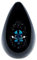 levandeo Design Glas Skulptur H15cm Schwarz Blau Kunst Unikat Briefbeschwerer Deko Figur Glasdeko