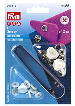 Prym 390612 Nähfrei-Druckknopf Jersey Annähoptik VA 12 mm rot