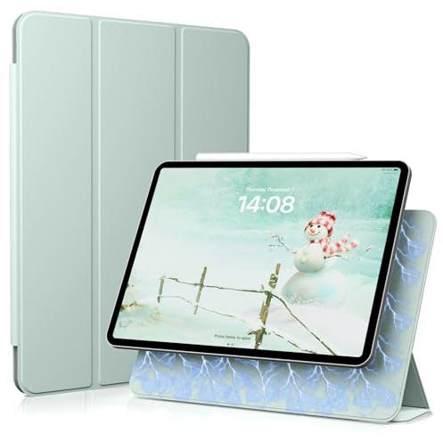 kenke Schutzhülle für iPad Pro 27.9 cm (11 Zoll) 2020 2. Generation, stark magnetisch, ultradünn, Smart Cover für iPad Pro 11 Zoll (27.9 cm), unterstützt Apple Pencil Paar & Aufladung, Grün