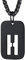 Bandmax Militärische Erkennungsmarke + Buchstabe Kette hohl Initiale H Anhänger mit 55+5cm Weizenkette Schwarz Kette Dog Tag Modeschmuck Accessoire