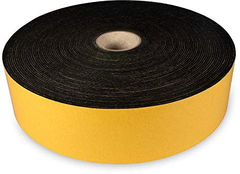 The Felt Store Filzband selbstklebend 50 mm breit, 1,5 mm dick, 20m lang, schwarz - vielseitiger Filzstreifen - Ideal als Dichtungsband für Fenster und Türen oder als Klapperschutz