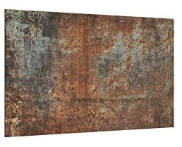 ALLboards Glas Magnettafel Rost Korrosion Gitter Ablagerung Rostfarbe 60x40cm Glasbild Memoboard aus Glas Glastafel mit Rost-Motiv Magnetwand zum Beschriften Magnetische Tafel Wanddekoration Wandbild