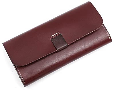 Frauen Lange Clutch Tasche Italienisch Gemüse Gegerbt Leder Retro Frauen Geldbörse Multifunktions Clutch Multi-color Optional, rotbraun, Large