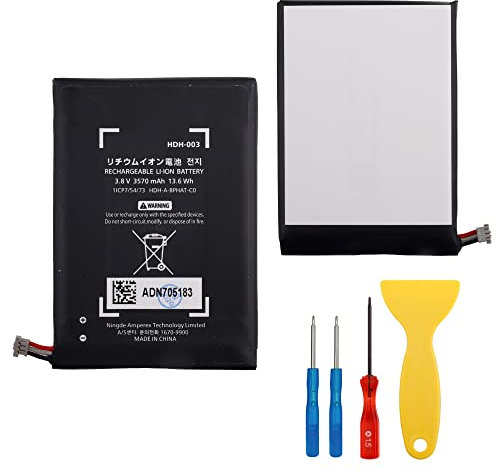 E-yiiviil Batteria di ricambio HDH-003 compatibile con Switch Lite HDH-001 Game Console con strumenti