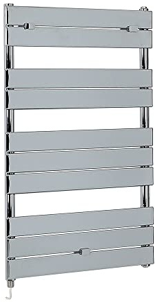 Milano Lustro 400W Chrome Flat Panel Electric Heated Towel Rail - 1000mm x 600mm