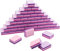 CGBE 50Pcs Mini Nail Buffer Blocks, 100/180 Double-Sided Grit Nail Block for Acrylic & Natural Nails, Buffer Nail File Manicure Tools for Salon Use, Pink-Purple
