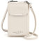 Aeeque Handytasche mit Geldbörse, zum Umhängen,Handy Umhängetasche Damen, Portemonnaie Tasche Umhänge PU-Leder, für Reisen/Party/Einkaufen - Weiß