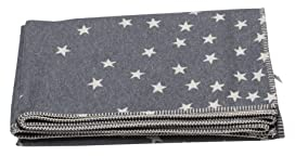 David Fussenegger [W] Baumwolldecke Sternenverlauf mittelgrau, 200x140 cm