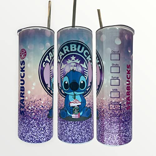 Blakes Star Bucks Stitch, viola isolato 590 ml termico skinny bicchiere termico 590 ml