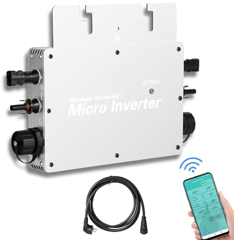 Jadeshay 700W Micro Onduleur Solaire MPPT Micro Inverter onduleur Solaire Intelligent WiFi pour Système Solaire sur Balcon(WVC-700W)