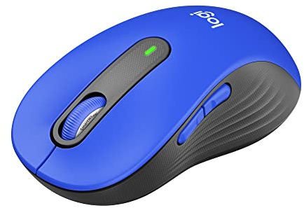 Logitech Signature M650 L Full Size Wireless Mouse - For Large Sized Hands, 2-Year Battery PC/Mac/Multi-Device/Chromebook - Classic Blue (Renewed)