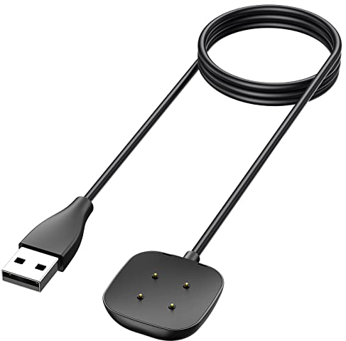 Vancle Ladekabel Kompatibel mit Versa 4/Versa 3/Sense 2/Sense Ladegerät, USB Ladestation für Versa4/3/Sense2/1 (100cm)