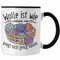 Trendation - Stricken Tasse Geschenk Häkeln Geschenkidee Mama Oma Rentner (Schwarz)