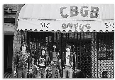 The Ramones Played Their First Gig at CBGB Dekoratives Gemälde, Druck, Leinwand, Wandkunst, Wohnzimmer, Schlafzimmer, Poster, Gemälde, 50 x 75 cm, ungerahmt