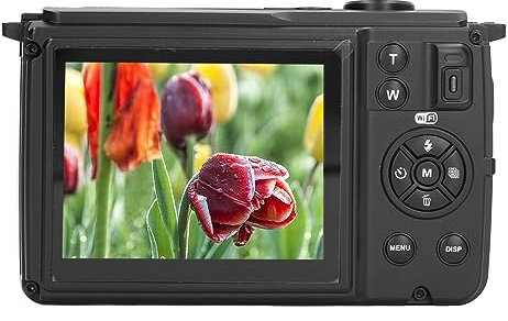 Fotocamera Digitale 4K 64 MP, FS01 Fotocamera Fotografica con Zoom 16 X, Videocamera per Registrazione Video con WiFi, Fotocamera Compatta Compatta con Doppio Schermo per Selfie,