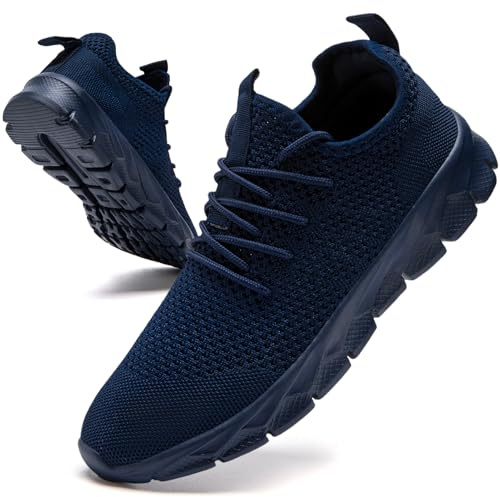 Oltyutc Mens Trainers Running Gym Sneakers Walking Shoes Dark Blue 13 UK