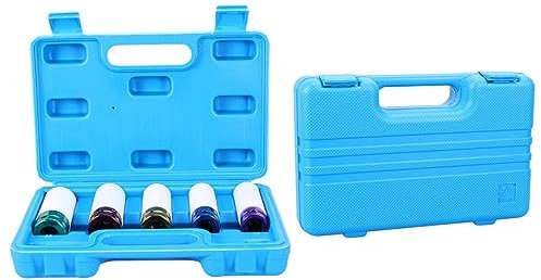 Homoyoyo 5pc Tire Protection Nut Sleeve Socket Adapter Set for Car Wheel Nut Remover Removal Includes