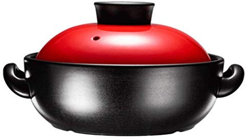 Casserole- Enameled Oven - Seasoned Pot with Lid, Non-Stick Slow Cook Self-Basting Cookware, Round Casserole Dish