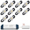 Hamulight LED Einbaustrahler Toledo bas | Einbauleuchten - Deckenstrahler - Einbauspots - Terrassenüberdachung | 3W - Dimmbar - Schwenkbar - 230V - IP44 - Warmweiß | Set mit 10 Stück