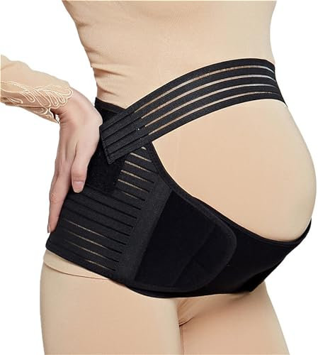 3 en 1 Ceinture de grossesse pour femme enceinte,Maternité et Post Accouchement Bande De Ventre pour la préparation à l'accouchement, le travail et le soulagement des douleurs du dos (M(70-100cm))