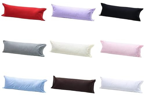 KARKARM Easycare Plain Dye Long Bolster Pillow Case 4ft – Full Body Pillow Cover for Small Double Bed – Multipurpose Large Size Bolster Body Pillow Cases 48 x 19, Fuchsia