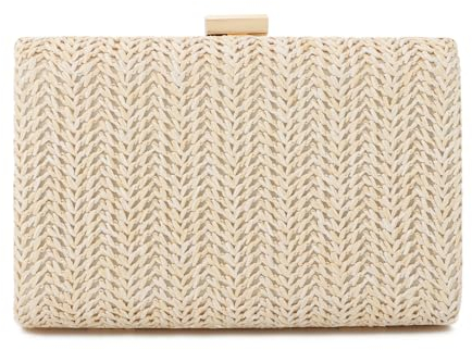 LHHMZ Pochette en paille pour femme Petit sac de soirée d'été Sac bandoulière en raphia Sac à main de plage tissé