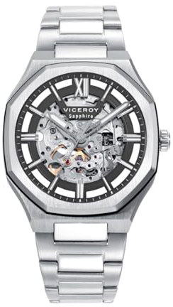Viceroy Reloj Hombre Laura Escanes Automático, Bisel Negro, Cristal Zafiro, Ref. 45013-53