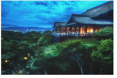 Puzzles Für Erwachsene 1000 Teiliges Kyoto_Japan Puzzles Für Erwachsene Holzbrettpuzzles Denksportaufgaben Für Erwachsene （75×50cm）