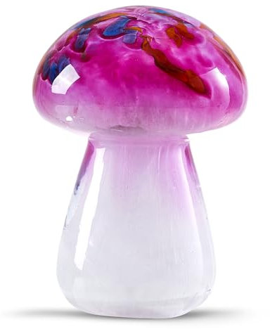 Handgeblasene Glasfiguren, Pilze, Briefbeschwerer für Geburtstag, Garten, Büro, Dekoration, Liebhaber, Pilz