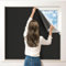 Blackout Blinds Stick on 350 x 145CM, 420D Oxford Fabric 100% Blackout Curtain for Window, Portable Blackout Shades Film for Bedroom, Nursery, Baby Travel Temporary, Cut to Any Size
