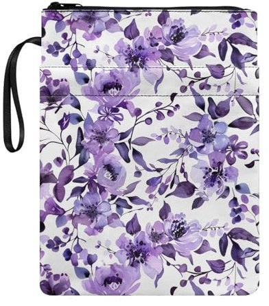 Waschbare Buchumschläge für Bücher mit weichem Einband, Vintage, Musik, Sonnenblumen, Pilzdruck, Lehrbuch, Romane, Schutz, Buchhülle, Schutz mit Reißverschluss, für Damen, Teenager, Mädchen