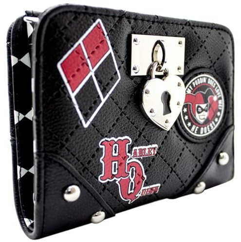 Harley My Puddin Loves Me Quinn Porte-Monnaie/Portefeuille Clutch Poche à Pièces et Porte-Cartes, Noir