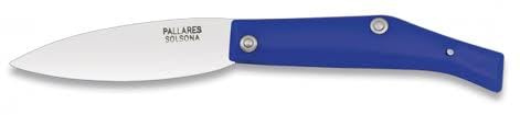 PALLARES NAVAJA MANGO AZUL HOJA ACERO CARBONO 10cm.