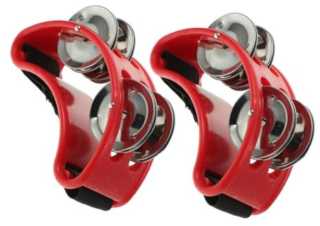 VINTORKY 2piezas Sonajero De Pandereta De Percusión Panderetas Instrumento Musical Para Actuaciones Escénicas Para Presentaciones