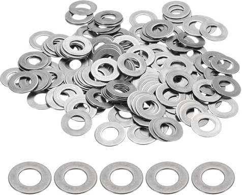 QUARKZMAN 200Pcs Rondelle Plate M6 6MM DI x 12MM DE x 0.5MM Épaisseur | pour Vis, Rondelles Métalliques