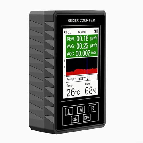 EpheyFIF Rilevatore di radiazioni nucleari Beta Gamma Monitor a raggi X Contatore portatile con schermo TFT USB TypeC Ricaricabile Gamma di rilevamento in tempo reale 0-99.99 μSv/h