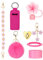 Sbshiouu Juego de 8 piezas de personalización de tazas portátiles, decoración única de taza floral, tapa de pajita, juego de cadena acogedora para vasos