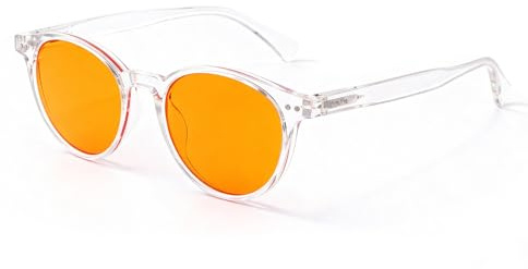 OKH Blue Light Blocking Glasses Men Women Gaming Retro Round Glasses Anti Glare and Fatigue,Relieve Eye Fatigue for Screens TV Phone Computer