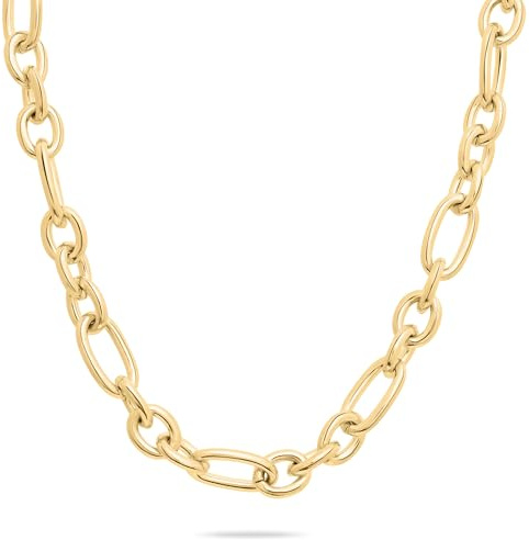 Tamaris Schmuck für Damen aus Edelstahl, Chunky Glieder Halsketten in elegantem & coolen Look, wasserfest