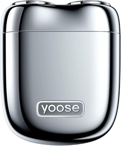 yoose MINI Rasierer Herren elektrisch, Elektrorasierer Herren aus Legierung, IPX7 wasserdicht elektrischer Rasierer Herren mit 8000rpm Motor, Typ-C-Kabel und magnetischer Doppelring-Scherkopf