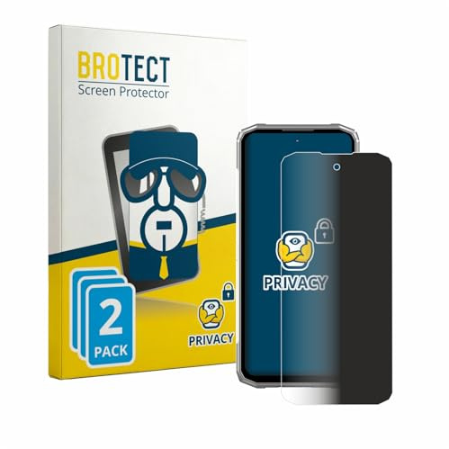 BROTECT Blickschutzfolie für Doogee Blade 20 Max | 2 Stück Anti-Spy Displayschutz Made in Germany Outdoor-Handys Privacy Screen Protector Blaulichtfilter Klare Folie