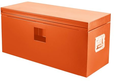 GarveeHome Heavy Duty Steel Pickup Truck Bed Toolbox with Lock and Dual Lids, Waterproof Tool Storage Organiser Chest for Pickup, Trailer and RV