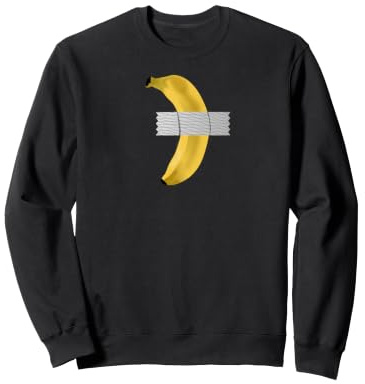 Bananen-Tape, Künstler, Bananenkanal, geklebt, bedeutet lustiges Wortspiel Sweatshirt