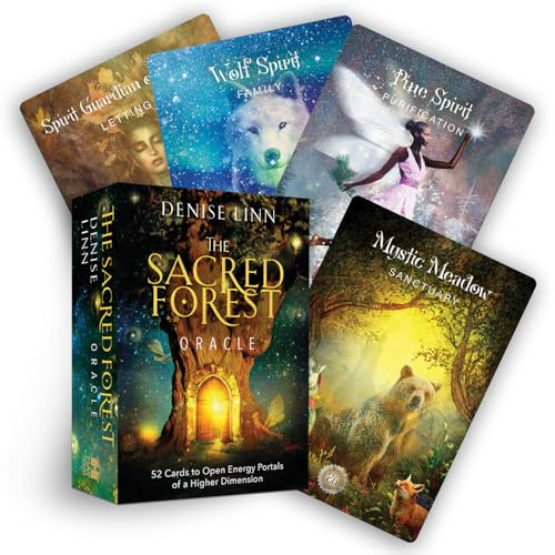 Captivating Multicolor The Sacred Forest Oracle Cards -13.8 cm x 10 cm (52 Cards) - Premium-Quality Paper, Enchanting Cover - Great for Spiritual Guidance & Connection