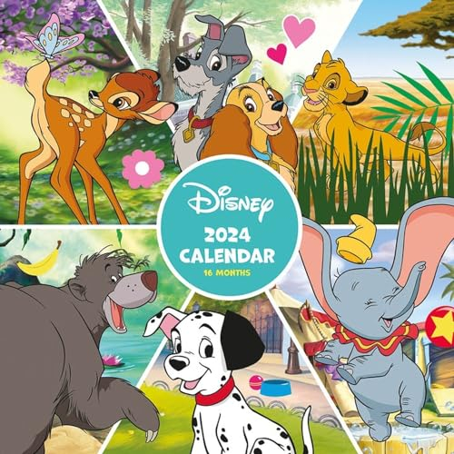 Disney Classics Kalender 2024 - Ein Monat je Seite 30cm x 30cm Offizielles Lizenzprodukt