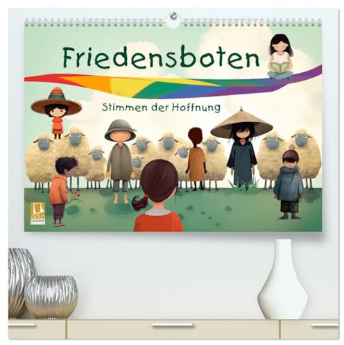 Friedensboten - Stimmen der Hoffnung (hochwertiger Premium Wandkalender 2026 DIN A2 quer), Kunstdruck in Hochglanz: Eine Inspiration für Kinder für eine friedliche Zukunft (CALVENDO Kunst)