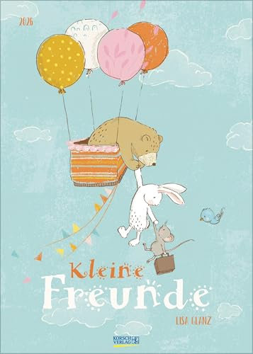 Kleine Freunde 2026: Wandkalender mit Illustrationen für Kinder. Format 30 x 42 cm.