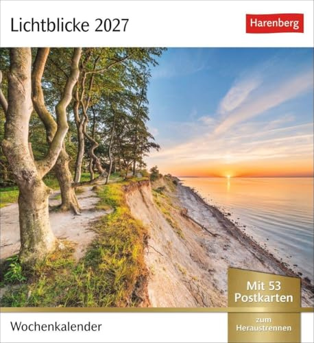 Lichtblicke Postkartenkalender 2027 - Wochenkalender mit 53 Postkarten: Kalender zum Aufstellen oder Aufhängen. Postkarten-Tischkalender 2027 mit stimmungsvollen Motiven und Naturaufnahmen