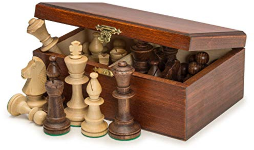Staunton No. 5 Tournament Chess Pieces w/ Wood Box by Wegiel